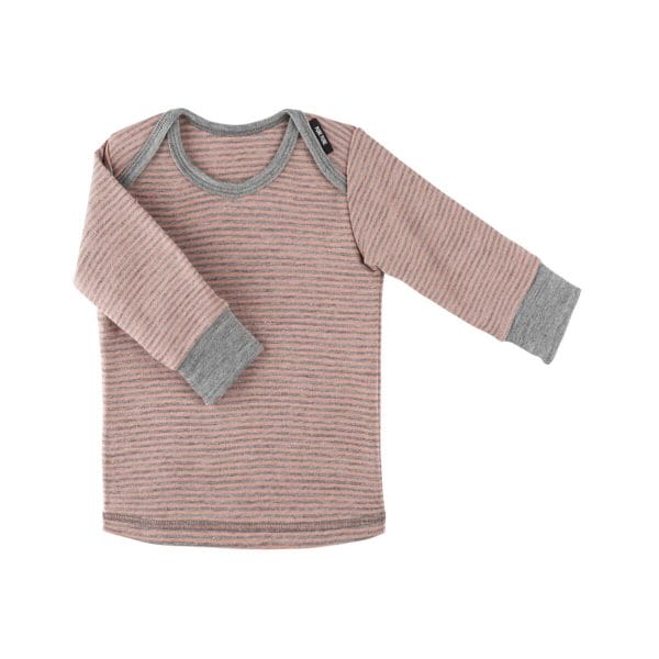 Pure Pure Woll-Seide Shirt Langarm grau-rosa